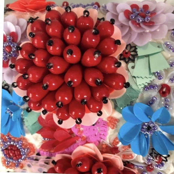 Made In India Handcrafted Multicolor Sequins & Beaded Shoulder Clutch Bag NWT - Picture 9 of 12